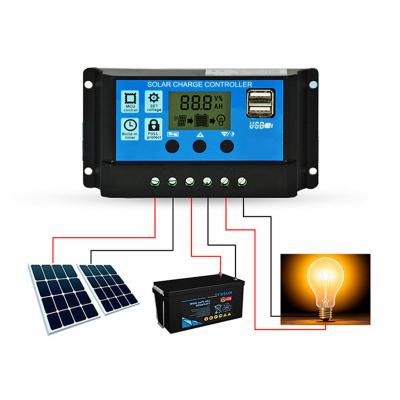 China China Manufacturer Customized Solar System Controller Dual Cell Panel Charger Regulator USB 12V/24V PWM Controller for sale