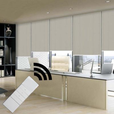 China KIEI Eco-Friendly Small Rustic Motorized Wooden Blind Roller Blind Acryl Roller Shades for sale