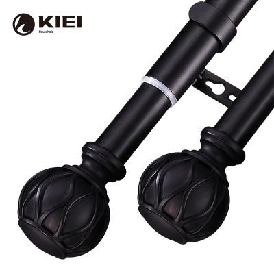 China KIEI CLASSIC Design Animal End Double Adjustable Curtain Rod With Finials for sale