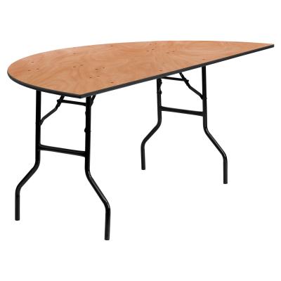 China Half round foldable wooden plywood table for sale