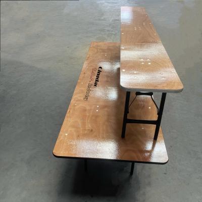 China Foldable Plywood Double Folding Table for sale