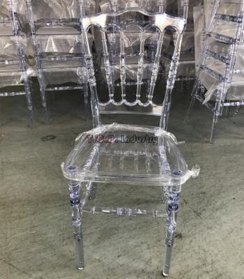 China Modern Resin Clear Wedding Napoleon Chair for sale