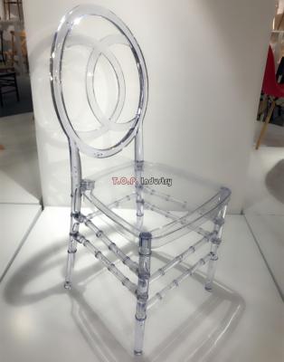 China Modern Design New Channel Clear Wedding Chair for sale