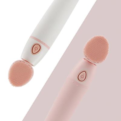 China High Frequency Silicone Deep Cleansing Mini Facial Cleansing Brush Portable Silicone Face Brush Free Samples For Sensitive Skin for sale