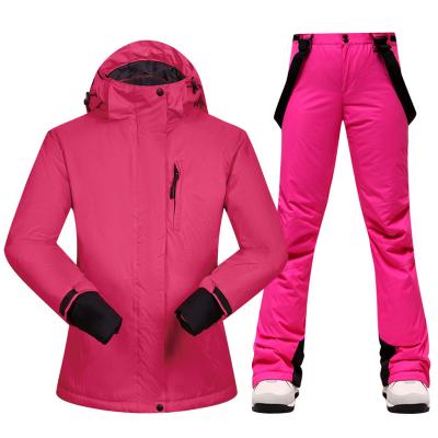 China New Winter Snowboarding Breathable Women's Ski Jacket And Snow Pants Waterproof Windproof Suits Women Sets Brands Super Warm Women Ski Suit for sale