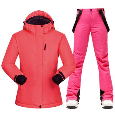 China Ski Suit Women Winter New Waterproof Windproof Waterproof Jacket And Pants Sets Warm Clothes Sets Snowboarding Suit for sale