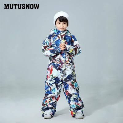 China Breathable Boys Snow Suit Snowboarding Kids Sets Waterproof Outdoor Sports Wear Ski Coat And Strap Snow Pants Kids Suit for sale