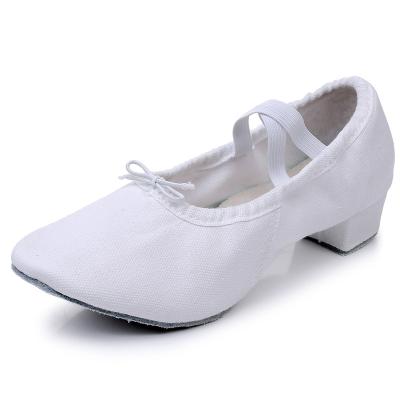 China Professional Wholesale High Quality Soft/Comfortable/Light Ballet Dance Canvas Character Shoes for sale