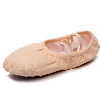 China OEM Cheap Wholesale Soft/Lightweight/Breathable Women Girls Dance Stretch Canvas Genuine Leather Ballet Shoes for sale