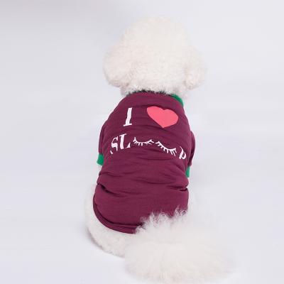 China Sustainable Pet Clothing Teddy Pomerang Lovely Sweaters Printing Cat And Dog Clothing for sale