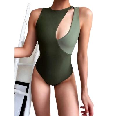 China Breathable One-Piece Monokini Halter Swimsuit Cutout Swimsuit Women Swimwear and Beach Wear for sale