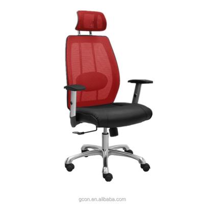 China 2018 hot high quality office mesh chairs W/ headrest Red for sale