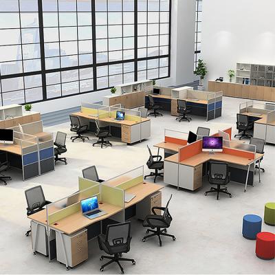 China GCON Hot Sale Scratch Resistant Modern Cubicle Ergonomic Computer Workstation Furniture Office Desk for sale