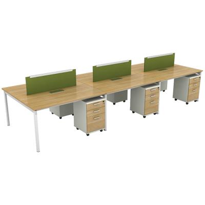 China l shaped modern modular office desk furniture benching workstation with mobile drawer cabinets for sale