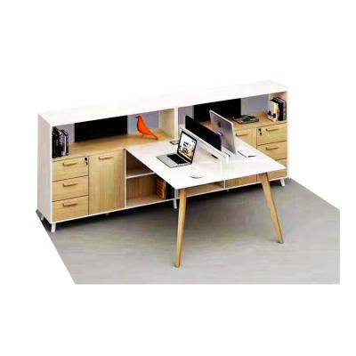 China new design wooden style 2 person office work station for office desks use for sale