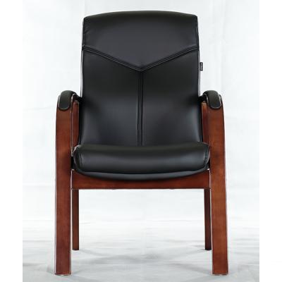 China Synthetic leather seating wood kd chair models for office guest room for sale