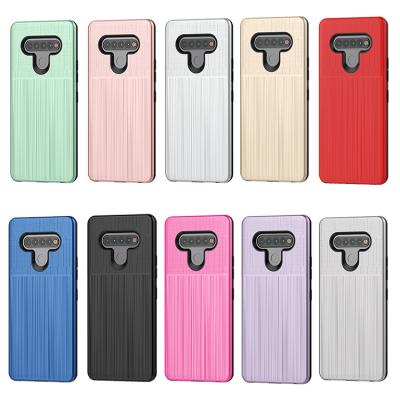 China Shockproof Cloth Pattern Drawing Tpu High End Hard PC Back Cover Shockproof Phone Cases For LG K41 s K51 K61/V60/Q51/Stylo 6 for sale