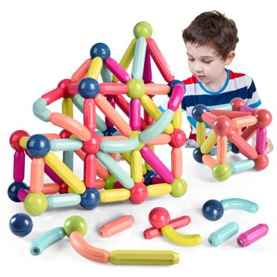 Cina Educational Toy 30 Years Supplier Wholesale Gold Fun Magnetic Balls And Rods Set Building Blocks in vendita