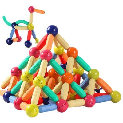 Cina Educational Toy 30 Years Factory Wholesale 64 PCS Magnetic Balls And Rods Set in vendita