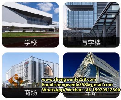 China Custom decorate aluminum veneer fireproof curtain wall aluminum panel metal wall cladding panels for sale