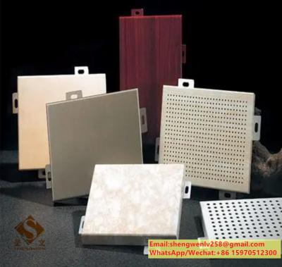 China Metal Cladding Perforating Sheet Metal Facades Panels Metallic Gray Color PVDF Weatherproof for sale