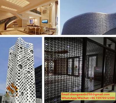 China CNC perforated aluminum screen Metal sheet aluminium panel facade cladding 3mm for sale