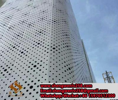 China CNC carving panel Perforated 3mm Metal aluminum cladding panel for curtain wall for sale