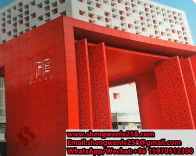 China exterior custom made great wall panel Aluminum perforated panel for wall panel curved folded panel for sale