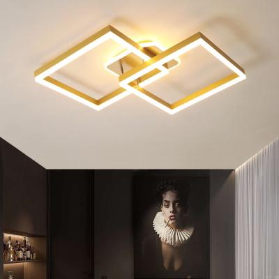 China Nordic aluminum acrylic modern dimmable outdoor mounted ceiling light living room hotel led ceiling lights for sale