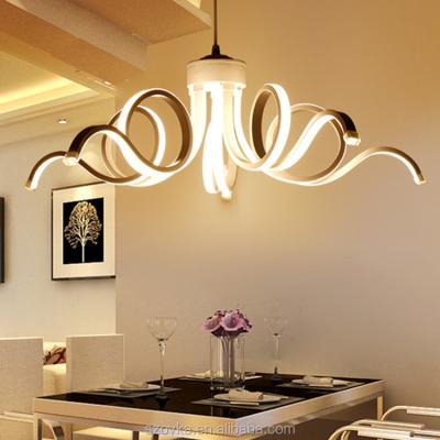 China 2.4G Modern Contemporary Spiral LED Wireless Remote Control Pendant Light for sale