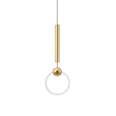 China Hot Sales Modern Iron Gold Hanging Chandeliers Led Bedside Light Fixtures Pendant Light Suspension for sale