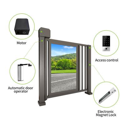 China Modern Smart Pedestrian Passage Advertising Gate Automatic Swing Gate for sale