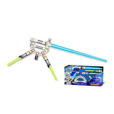 China With Light And Music Electric Toys Light Up Toys Led Flashing Space Sword For Kids for sale