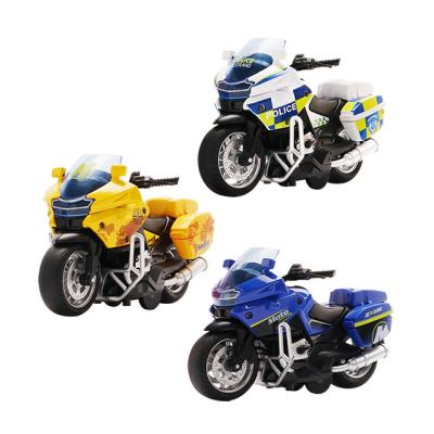 China Diecast Toy 1:14 Diecast Toys Music With Lights Alloy Patrol Police Motorcycle Multifunctional For Kid Model for sale