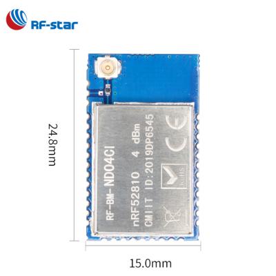 China Remote control smart lights module nrf52810 nordic ble module with at commands slave mode for remote control smart lights for sale