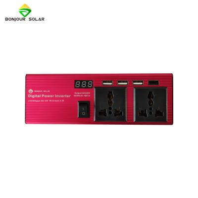 China 2021 Hot Selling Multiple Power 200W Inverter Standard DC 12V To AC 220V 230V 240V Dual Socket Car Voltage Converter 180*60*40mm for sale