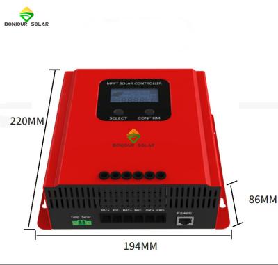 China 60Amp MPPT Solar System Controller Charge Controller Regulator 30A 12v 24v 48v LCD Solar Auto Sensing Display Can Connect Computer for sale