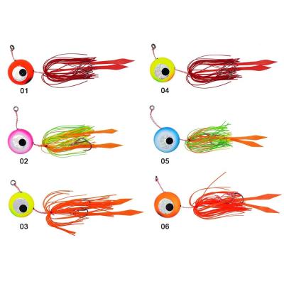 China 5 pcs Random mixed color 100G jigs head fishing lure lead head jigs fishing bait Lead-head fishing combination for sale