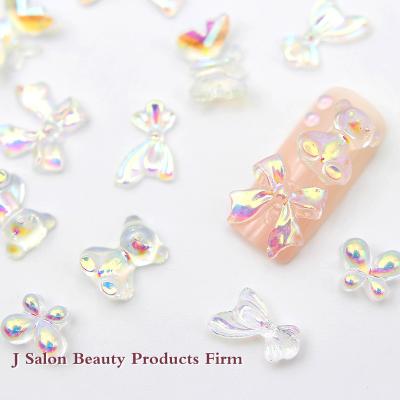 China Wholesale Colorful Simulation Kawaii Jelly Bear Candy Resin Nail Art Charms 18pcs/bag RESIN Manicure Accessories for sale