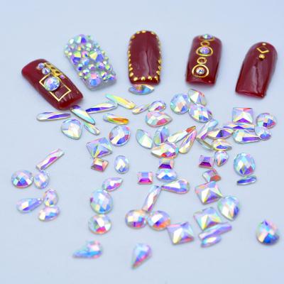 China Flat back rhinestone 100pcs/pack hotfix color rhinestone heart colored rhinestone heart hotfix nail accessories rhinestone beauty rhinestone for sale