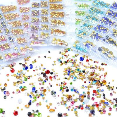 China DIY 3d Colorful Rhinestone Rhinestone Nail Glitter Art Decorations 6 GRID/PACK for sale