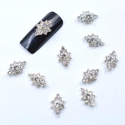 China Metal Zircon Nail Ornament Decoration Metal Decorate 3d Stones for sale