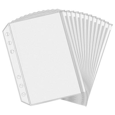 China Gift\Business\Clear Waterproof PVC Zipper Folder Pockets 6 Hole Office A5 Binder As Budget Cash Envelopes For A5 Budget Planner Binder for sale