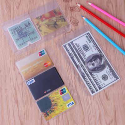 China Gift\Business\Notebook Binder Office A6 6-Holes Fills Filler Money Organizer Cash Envelopes Bill Pouch Name Card Business Card Sleeves Page for sale