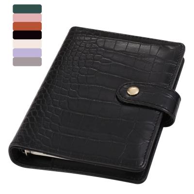 China Amazon Etsy Small Crocodile A7 Wallet Binding Money Hot Selling Leather Buckle Closure System with Inserts, Stickers, Envelope Zipper Available for sale