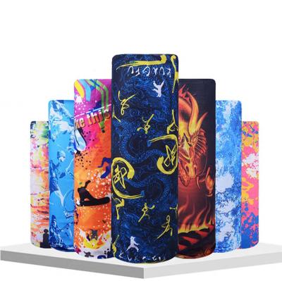 China European and American style wholesale Headwear polyester scarf custom printed tubular square tube seamless bandana for sale