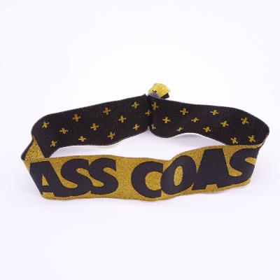 China Europe Wholesale Personalized Polyester Adjustable Logo Woven Large Custom Friendship Bracelet for sale