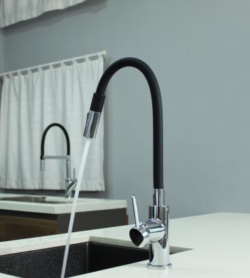 China Coromant Flexible Kitchen Faucets Neck Mixer Kitchen Tubes Sanitair Sink Silicone Faucet Modern for sale