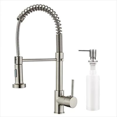 China 2022 New Classic Faucets Spring Pull Down Brass Material Griferia Cocina Monocomando Grifo Kitchen Faucet With Cold-Hot Mixer Pipes for sale