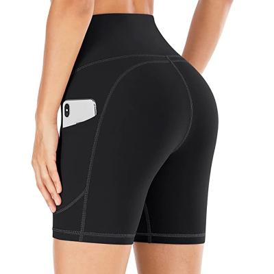 China #Mingyang# Abbreviation Women's QUICK DRY Workout With Pockets High Waisted Biker Shorts For Women Yoga Shorts Running Shorts for sale